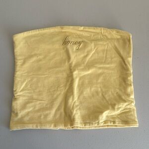Brandy Melville Yellow Honey Cropped Tube Top S